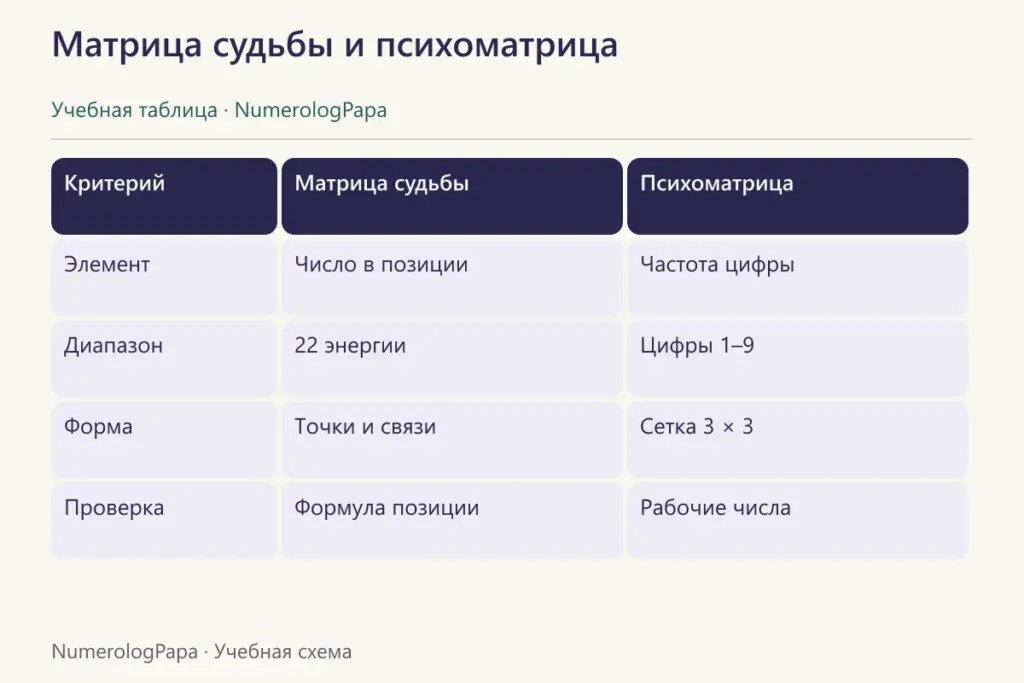 Сравнение двух систем по элементу, диапазону, форме и проверке.